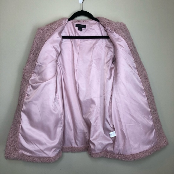 Halogen Blush Shearling Jacket Size Small - Picture 3 of 13